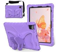 YRDUKJFDJ Borsa e Custodia per Tablet PC Kids Case for iPad Air 11inch (M3 2025 7th/M2 2024 6th), Lightweight Eva Rugged Shockproof Protective Cover with Shoulder Strap Cases Stand Cover(Mor)