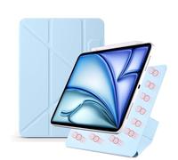 YRDUKJFDJ Case for iPad PRO 13-inch (2024 Model, M4),Magnetic Attachment Slim Trifold CAS Auto Wake/Sleep,Multi-Viewing Angles,Slim Light Shell Cover(Mavi)