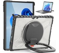 YRDUKJFDJ Custodia per tablet PC, custodia per Microsoft Surface Pro 8 13 pollici, custodia con supporto rotante per tastiera con cavalletto, antiurto, robusta custodia protettiva (trasparente)