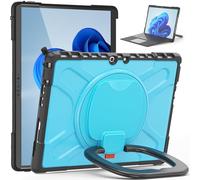 YRDUKJFDJ Custodia per tablet PC, custodia per Microsoft Surface Pro 8 13 pollici, custodia con supporto rotante per tastiera con cavalletto, antiurto, robusta custodia protettiva (blu)