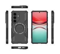 YRDUKJFDJ Custodia Posteriore del Telefono Compatible with Samsung Galaxy S26 5G Full Body Rugged Shockproof Hard Thin Solid Support Wireless Charging Case(Siyah)