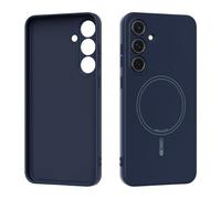 YRDUKJFDJ Custodia Posteriore del Telefono Magnetic Case Compatible with Samsung Galaxy S24 Fe, Soft Anti-Scratch Microfiber Lining, Slim Liquid Silicone Shockproof Protective Cover(Deep Blue)