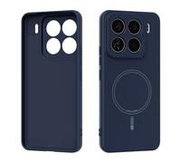 YRDUKJFDJ Custodia Posteriore del Telefono Magnetic Case Compatible with Xiaomi 15 PRO, Soft Anti-Scratch Microfiber Lining, Slim Liquid Silicone Shockproof Protective Cover(Deep Blue)