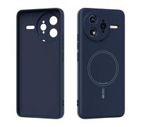 YRDUKJFDJ Custodia Posteriore del Telefono Magnetic Case Compatible with Xiaomi Redmi K80 PRO, Soft Anti-Scratch Microfiber Lining, Slim Liquid Silicone Shockproof Protective Cover(Deep Blue)