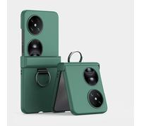 YRDUKJFDJ Filp Case - Custodia rigida per telefono in PC con supporto e protezione per cerniera per Huawei P50 Pocket, design ultra sottile, antiurto, anti-caduta (verde)
