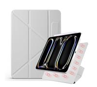 YRDUKJFDJ for iPad PRO 11 M4(2024 Model),Magnetic Attachment Slim Trifold CAS Auto Wake/Sleep,Multi-Viewing Angles,Slim Light Shell Cover(Gris)