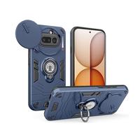 YRDUKJFDJ for Nothing Phone 4a Case with Kickstand & Slide Camera Cover, Shockproof Military-Grade Case Rugged Protective Cover for Nothing Phone 4a Phone(Mavi)
