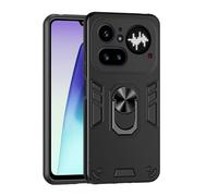 YRDUKJFDJ for Nothing Phone 4A PRO Phone Case with Kickstand & Shockproof Military Grade Drop Proof Protection Rugged Protective Cover PC Matte Textured Sturdy Bumper Cases(Siyah)
