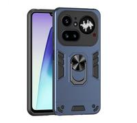 YRDUKJFDJ for Nothing Phone 4A PRO Phone Case with Kickstand & Shockproof Military Grade Drop Proof Protection Rugged Protective Cover PC Matte Textured Sturdy Bumper Cases(Mavi)