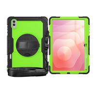 YRDUKJFDJ for Samsung Galaxy Tab S11 Ultra 14.6" 2025 (SM-X930/SM-X936B) Case with Screen Protector Shockproof Rugged Case 360° Rotating Hand Strap&Shoulder Strap/Kickstand(Yellow Green PC)