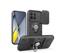 YRDUKJFDJ for Xiaomi Poco F8 PRO/Rrdmi K90 Case with Kickstand & Slide Camera Cover, Shockproof Military-Grade Case Rugged Protective Cover for Xiaomi Poco F8 PRO/Rrdmi K90 Phone(Siyah)