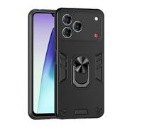 YRDUKJFDJ for ZTE Blade V80 Design Phone Case with Kickstand & Shockproof Military Grade Drop Proof Protection Rugged Protective Cover PC Matte Textured Sturdy Bumper Cases(Siyah)