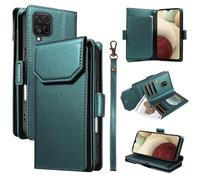 YRDUKJFDJ Porta Cellulare Filp Case for Samsung Galaxy A12 Wallet Case with Card Holder for Women And Men, Fashion PU Leather Cover Side Buckle Hand Strap Wallet Phone Case(Ye?Il)