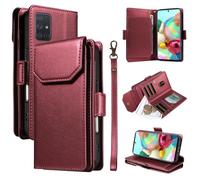 YRDUKJFDJ Porta Cellulare Filp Case for Samsung Galaxy A71 4G Wallet Case with Card Holder for Women And Men, Fashion PU Leather Cover Side Buckle Hand Strap Wallet Phone Case(K?RM?z?)
