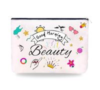 Yreamont Borsa regalo per il trucco per donne, moglie, nonna, regali di Natale per amici, sorelle, borsa da viaggio per fidanzata, ballerina, ginnastica, bianco, Beauty