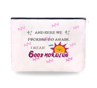Yreamont Borsa regalo per il trucco per donne, moglie, nonna, regali di Natale per amici, sorelle, borsa da viaggio per fidanzata, ballerina, ginnastica, bianco, Sole