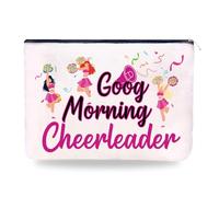 Yreamont Borsa regalo per il trucco per donne, moglie, nonna, regali di Natale per amici, sorelle, borsa da viaggio per fidanzata, ballerina, ginnastica, bianco, Cheerleader