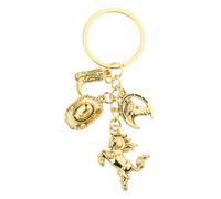 Yreamont Portachiavi Cowboy Regali per Figlia Figlio Regali di Natale di Compleanno per Donne Uomini Cavallo Portachiavi Regali per gli Amanti dei Cavalli, Oro, Small