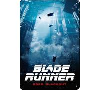 YRENBIYYONZ Blade Runner: Black Out 2022 (2017) Targa in metallo con scritta in lingua inglese "Black Out 2022 (2017), decorazione da parete vintage retrò 20,3 x 30,5 cm