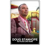 YRENBIYYONZ Doug Stanhope: No Place Like Home (2016) Targa in metallo con scritta in lingua inglese "No Place Like Home" (2016), 20,3 x 30,5 cm, decorazione da parete vintage retrò