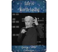 YRENBIYYONZ George Carlin: Life Is Worth Losing (2005) Targa in metallo targa 20,3 x 30,5 cm decorazione da parete vintage retrò