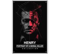 YRENBIYYONZ Henry: Ritratto di un serial killer Collection, targa in metallo, 20,3 x 30,5 cm, decorazione da parete vintage retrò