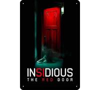 YRENBIYYONZ Insidious: The Red Door (2023) Targa in metallo con scritta in lingua inglese "The Red Door (2023), decorazione da parete vintage retrò 20,3 x 30,5 cm