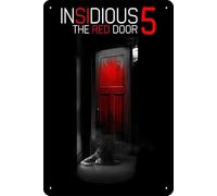 YRENBIYYONZ Insidious: The Red Door (2023) Targa in metallo con scritta in lingua inglese "The Red Door (2023), decorazione da parete vintage retrò 20,3 x 30,5 cm