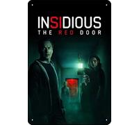 YRENBIYYONZ Insidious: The Red Door (2023) Targa in metallo con scritta in lingua inglese "The Red Door (2023), decorazione da parete vintage retrò 20,3 x 30,5 cm