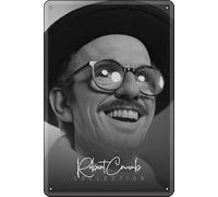 YRENBIYYONZ Targa in metallo con Robert Crumb (recitazione) 20,3 x 30,5 cm, decorazione da parete vintage retrò