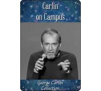 YRENBIYYONZ Targa in metallo con scritta "George Carlin: On Campus (1984), decorazione da parete vintage retrò, 20,3 x 30,5 cm