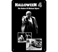 YRENBIYYONZ Targa in metallo con scritta in lingua inglese "Halloween 4: The Return of Michael Myers (1988), 20,3 x 30,5 cm, decorazione da parete vintage retrò