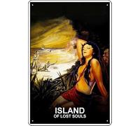 YRENBIYYONZ Targa in metallo con scritta in lingua inglese "Island of Lost Souls (1932), decorazione da parete vintage retrò, 20,3 x 30,5 cm