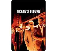 YRENBIYYONZ Targa in metallo con scritta "Ocean's Eleven (2001), decorazione da parete, stile vintage retrò, 20,3 x 30,5 cm
