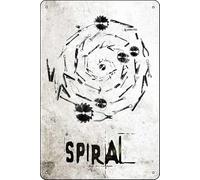 YRENBIYYONZ Targa in metallo con scritta "Spiral: From the Book of Saw (2021), 20,3 x 30,5 cm, decorazione da parete vintage retrò