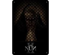 YRENBIYYONZ Targa in metallo con scritta "The Nun II (2023), 20,3 x 30,5 cm, decorazione da parete vintage retrò