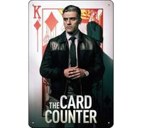 YRENBIYYONZ The Card Counter (2021) Targa in metallo con scritta "The Card Counter (2021), decorazione da parete vintage retrò