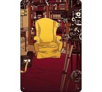 YRENBIYYONZ The Mirror Crack'd (1980) Targa in metallo con scritta in lingua inglese "The Mirror Crack'd (1980), decorazione da parete, stile vintage, retrò, 20,3 x 30,5 cm
