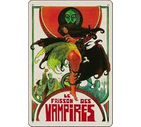 YRENBIYYONZ The Shiver of the Vampires (1971) Targa in metallo con scritta in lingua inglese "The Shiver of the Vampires (1971), decorazione da parete in stile vintage retrò, 20,3 x 30,5
