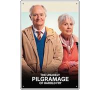 YRENBIYYONZ The Unlikely Pilgrimage of Harold Fry (2023) Targa in metallo con scritta "The Unlikely Pilgrimage of Harold Fry (2023), decorazione da parete vintage retrò