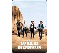 YRENBIYYONZ The Wild Bunch (1969) Targa in metallo con scritta in lingua inglese "The Wild Bunch (1969), decorazione da parete, stile vintage retrò, 20,3 x 30,5 cm