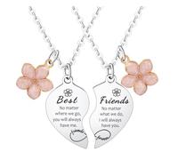 Yrerndre Collane per migliori amiche per 2 collane dell'amicizia abbinate per migliori amici, gioielli regalo per donne, amici, sorelle, Natale, compleanno, amicizia, regalo per donne