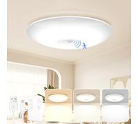 YrgePowk Plafoniera LED Soffitto con Sensore di Movimento, Lampada LED Ricaricabile 1200mAh Dimmerabile Lampada Plafoniere Senza Fili, 20CM Moderno Lampada da Soffitto LED per Cucina Balcone Bagno