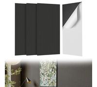 YRHome 4 pannelli acustici autoadesivi, 120 x 60 cm, grandi pannelli acustici, isolanti acustici, ad alta densità, assorbitori acustici, assorbenti acustici, per studio, casa, gioco, colore nero