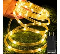 YRHome 50 m, 500 LED, tubo luminoso con spina, tubo esterno con timer, 8 modalità e dimmerabile, IP44, impermeabile, luce decorativa bianca calda, per interni, feste, Natale, giardino, terrazza