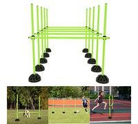 YRHome Agility - Set di aste per allenamento condizionale, ostacoli di coordinazione per rimbalzo, dribbling e mobilità, con 15 aste, 100 cm, 10 piedini e 10 clip