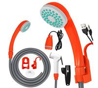 YRHome Doccia da Campeggio con Batteria Ricaricabile Doccia Esterna 2m Tubo Doccia Doccia per Cani Pompa Acqua con Doccetta Pompa Sommergibile Cavo USB per Giardino Campeggio Viaggi