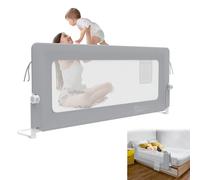 YRHome Griglia di protezione per letto da 180 cm, pieghevole, girevole a 180 gradi, per bambini, rete ariosa, regolabile in altezza, per lettino, letto dei genitori (grigio)
