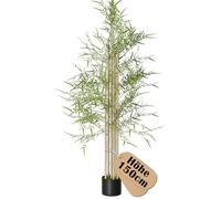 YRHome Pianta artificiale in bambù di bambù, grande per interni ed esterni, piante artificiali, come con vaso, decorazione per camera da letto, balcone, altezza 150 cm