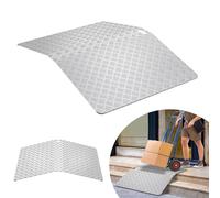 YRHome Rampa per soglia da 100 cm, per sedia a rotelle, altezza 10 cm, larghezza 70 cm, per sedia a rotelle, ponte, antiscivolo, portatile, con maniglie per interni ed esterni